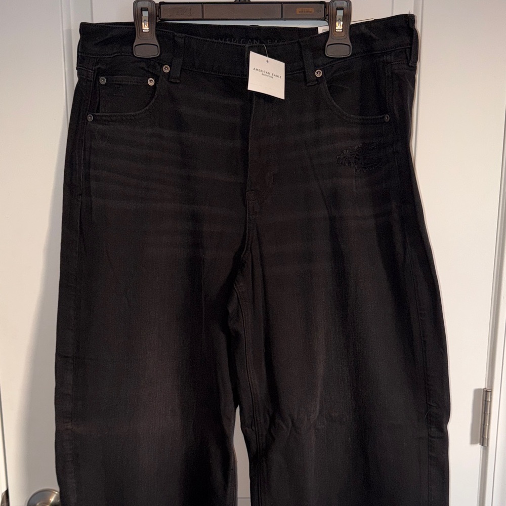 American Eagle Outfitters Women's Dark Wide Leg Ankle Jeans